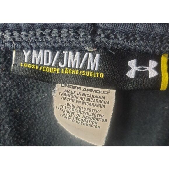 Under Armour Youth Medium Storm Fleece Loose Fit Black Straight Leg Pants M - Picture 3 of 4